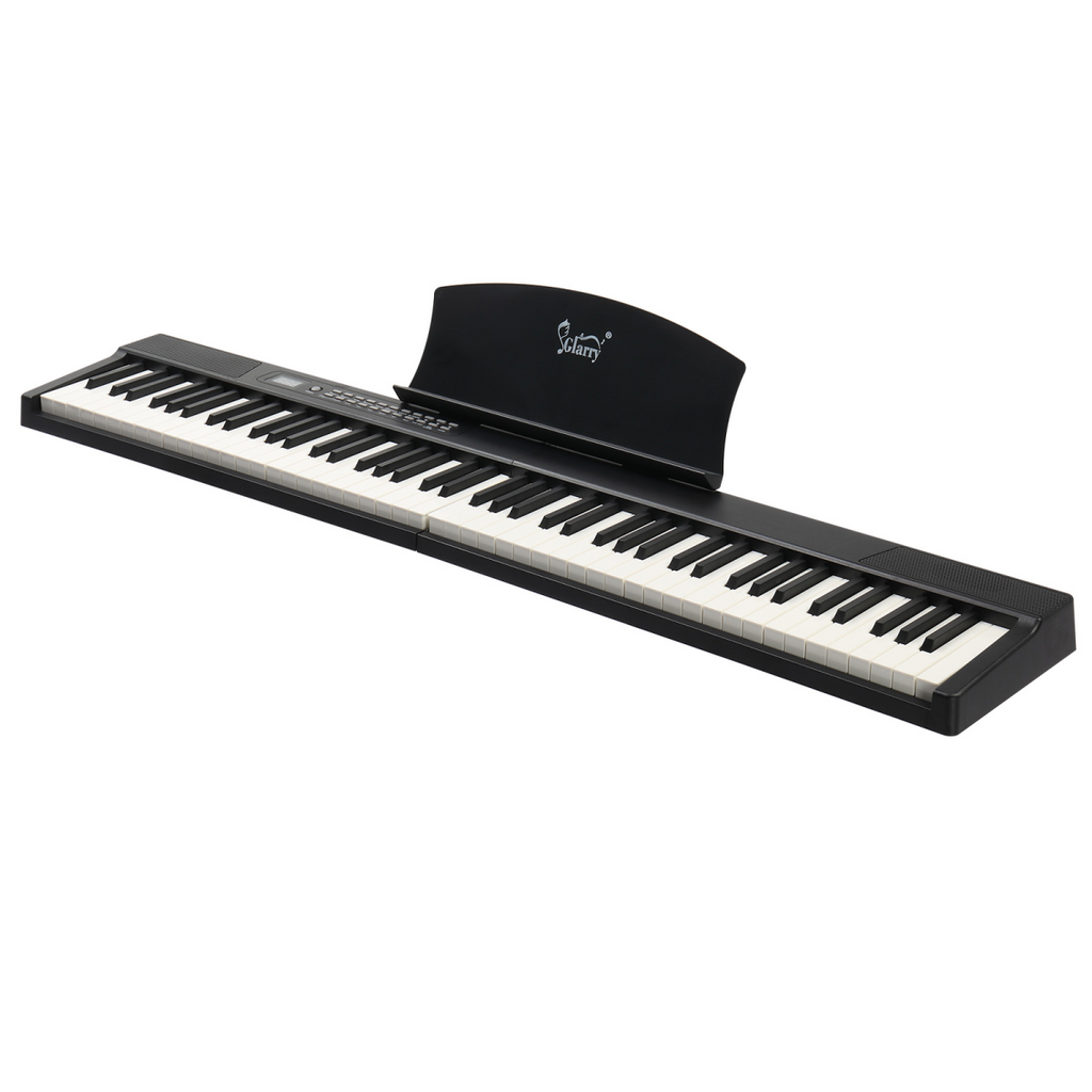 Glarry GPPS01-106 88 Key Folding Piano Semi-Weighted Standard Keyboards Digital Piano with MIDI Bluetooth, Handbag，Headphone，for Piano Lover Black color
