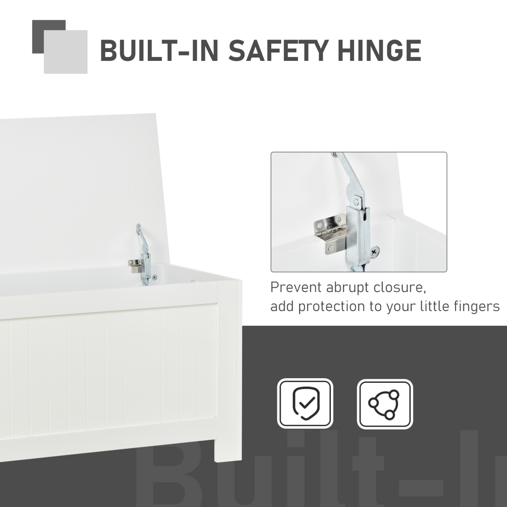 Large Storage Box Toy Chest  with Lid & Safety Hinges