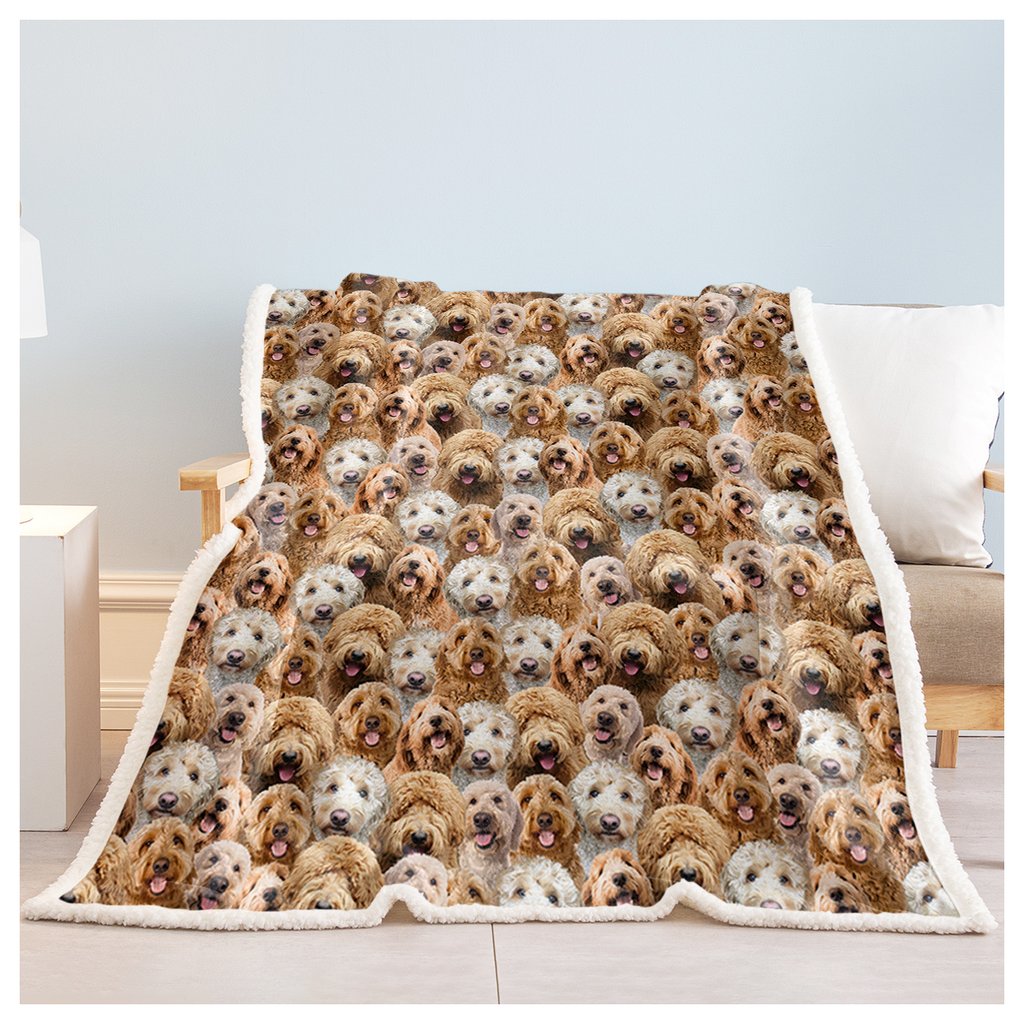 Cockapoos Fleece Blanket Fuzzy Dogs Blanket for Kids Adults Cute Puppy Cockapoos (150x200cm)