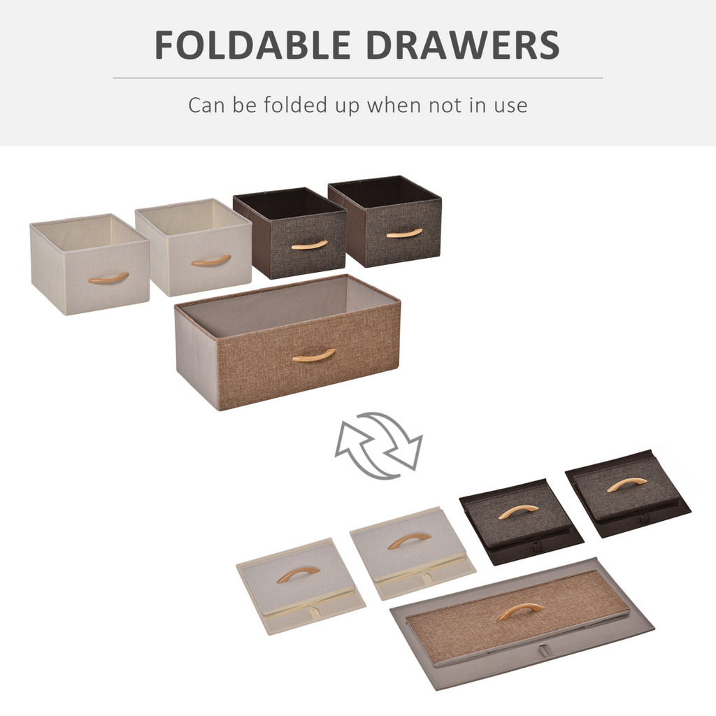 Drawers Storage Tower Dresser with Wood Top, Steel Frame, Storage Organizer