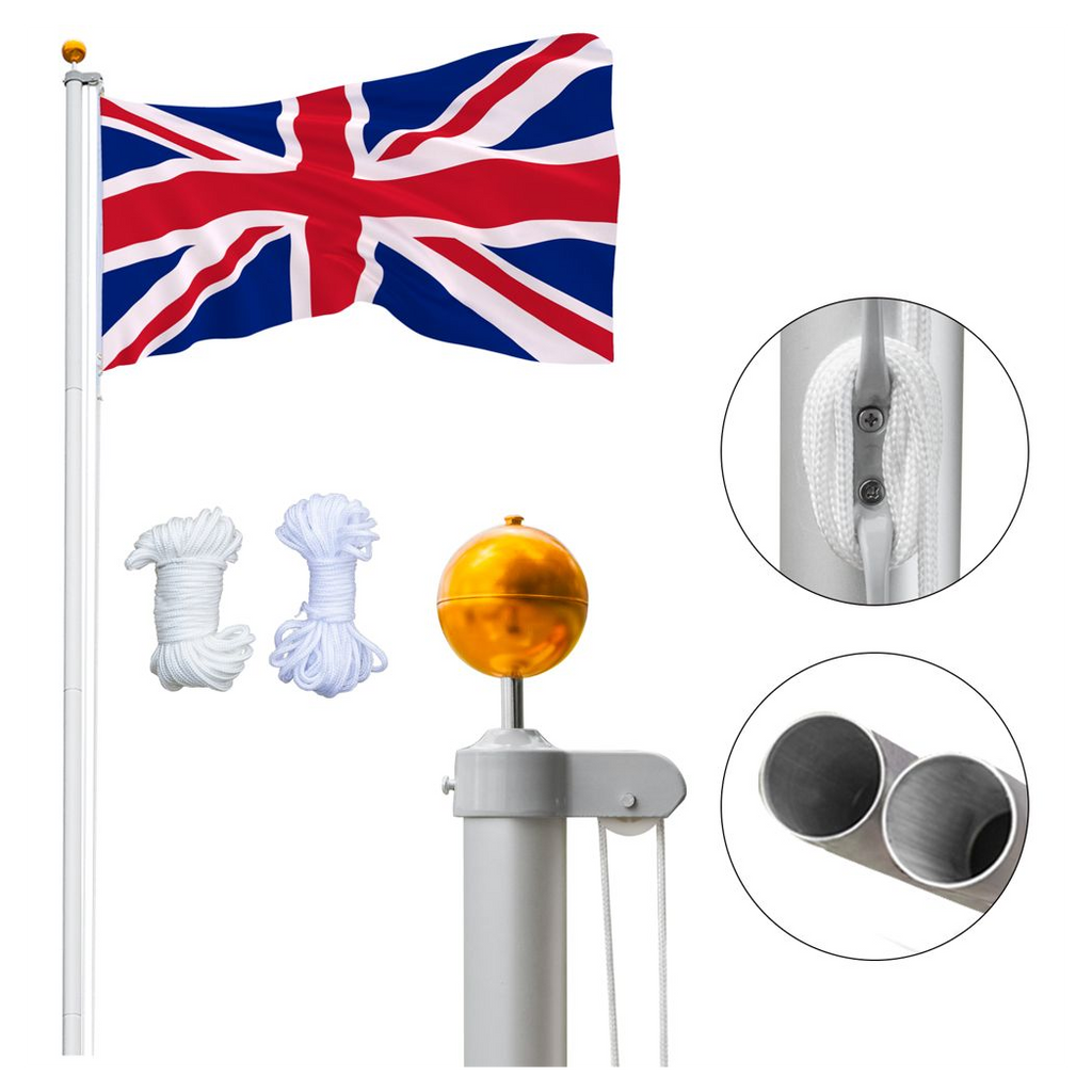 5.1*5.1*600cm Aluminum Alloy Splicing Flagpole Adjustable And Retractable