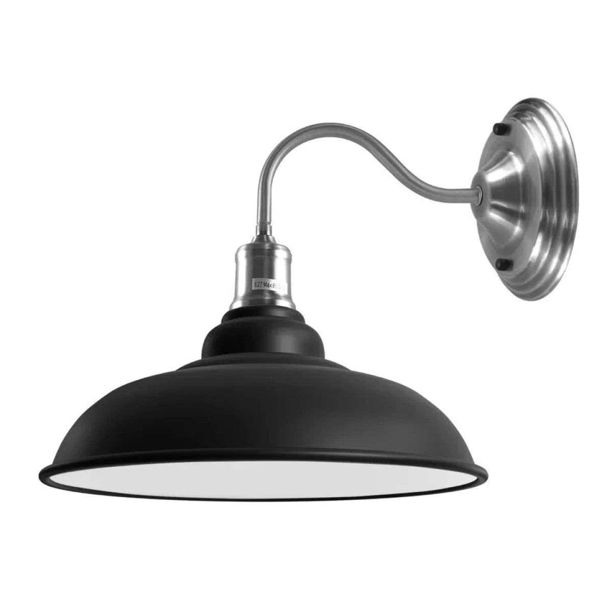 Vintage Black Metal Wall Light Living Room Retro Industrial Lighting ~1665