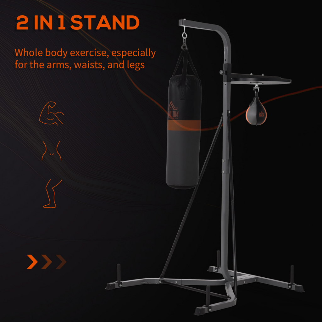Punchbag & Speedball Boxing Station Frame Freestanding Training Home HOMCOM