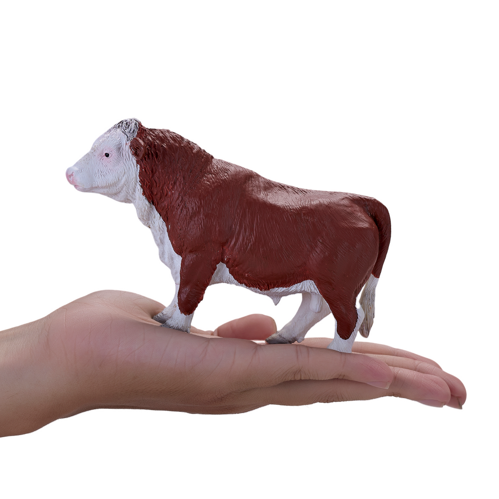 Hereford Bull Toy  Farm Animal Figurine