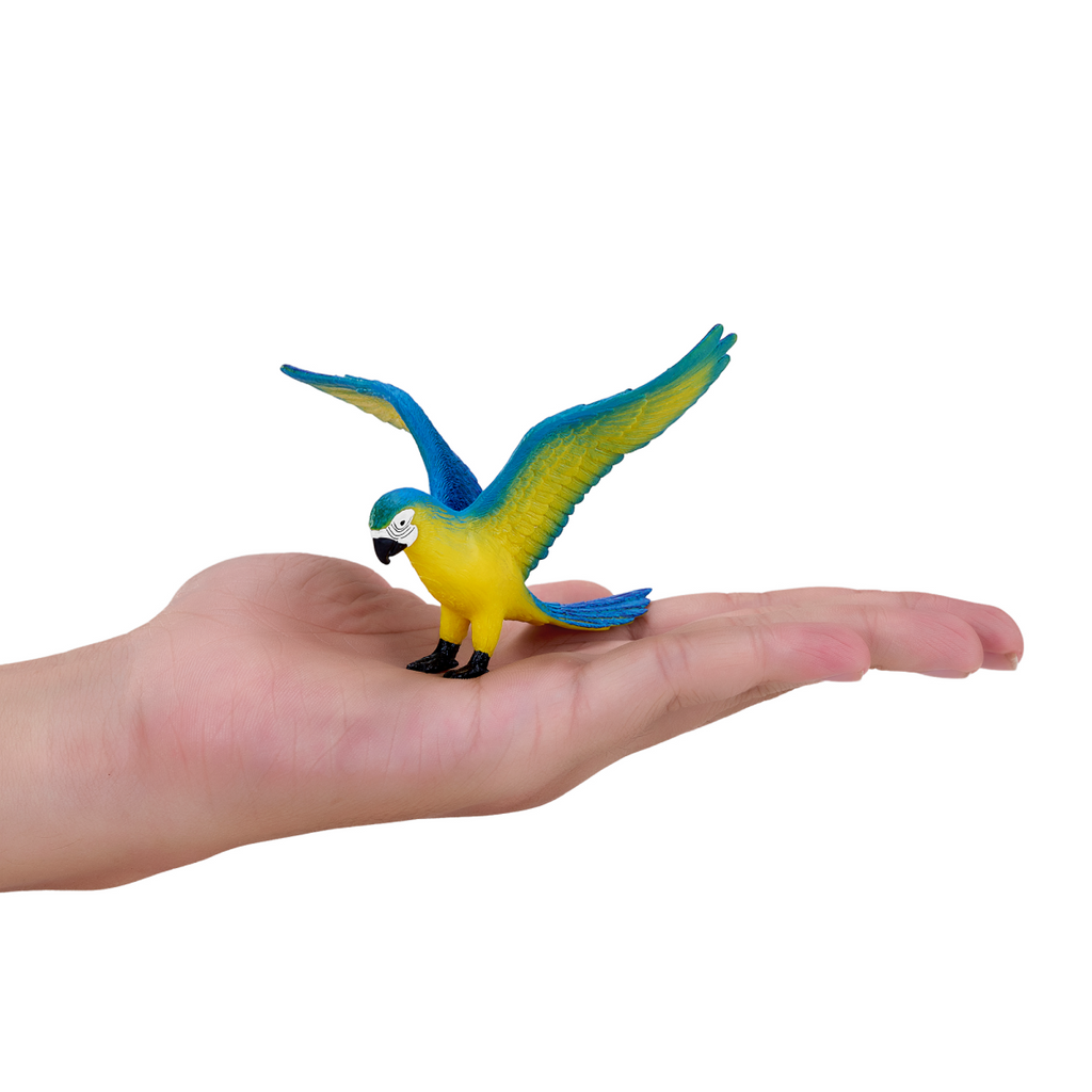 Blue Macaw Parrot Toy  Realistic Exotic Bird Model