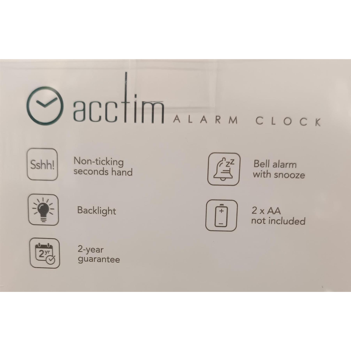 Acctim Parker Alarm Clock in Silver - 16467