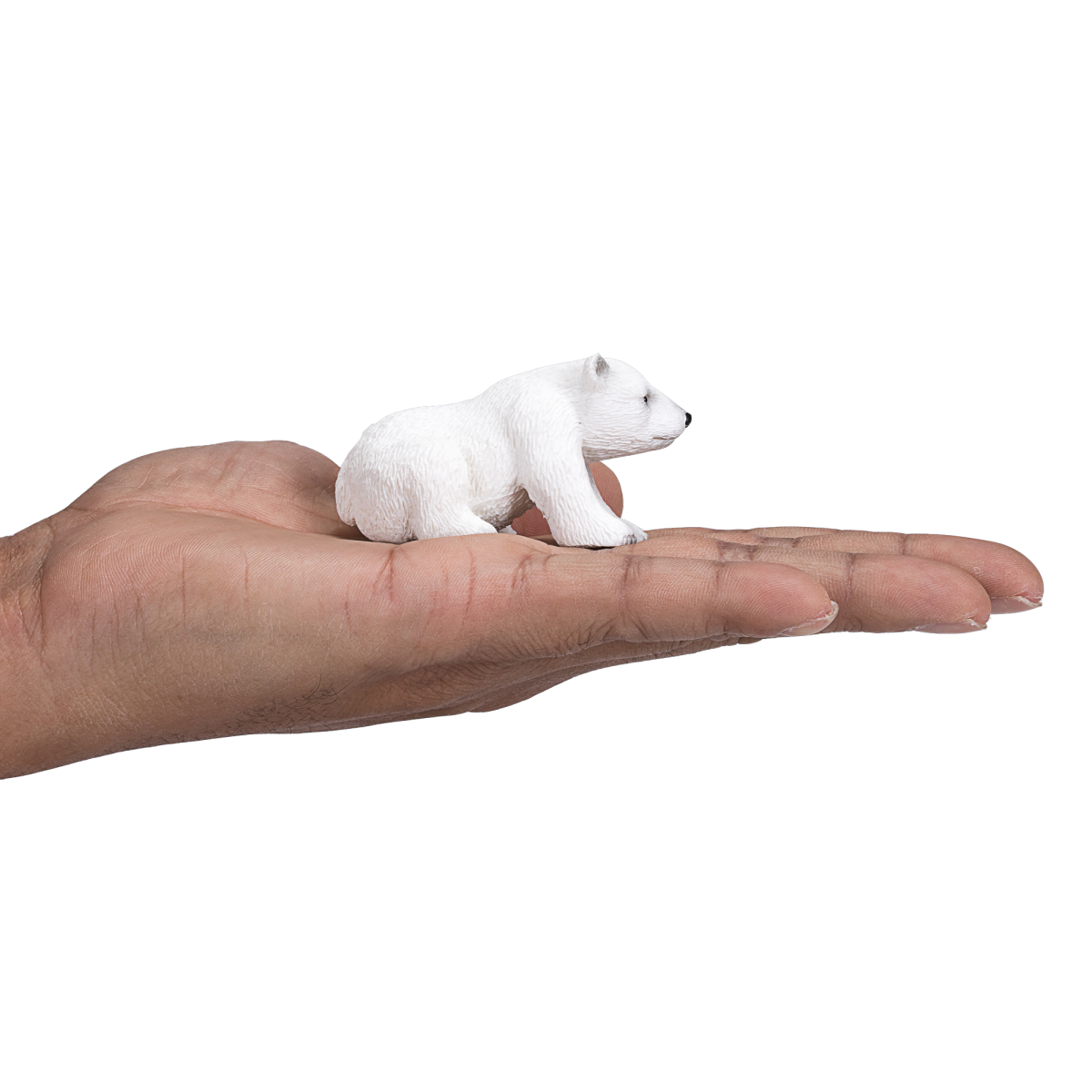 Polar Bear Cub Sitting Toy  Realistic Arctic Animal Figure