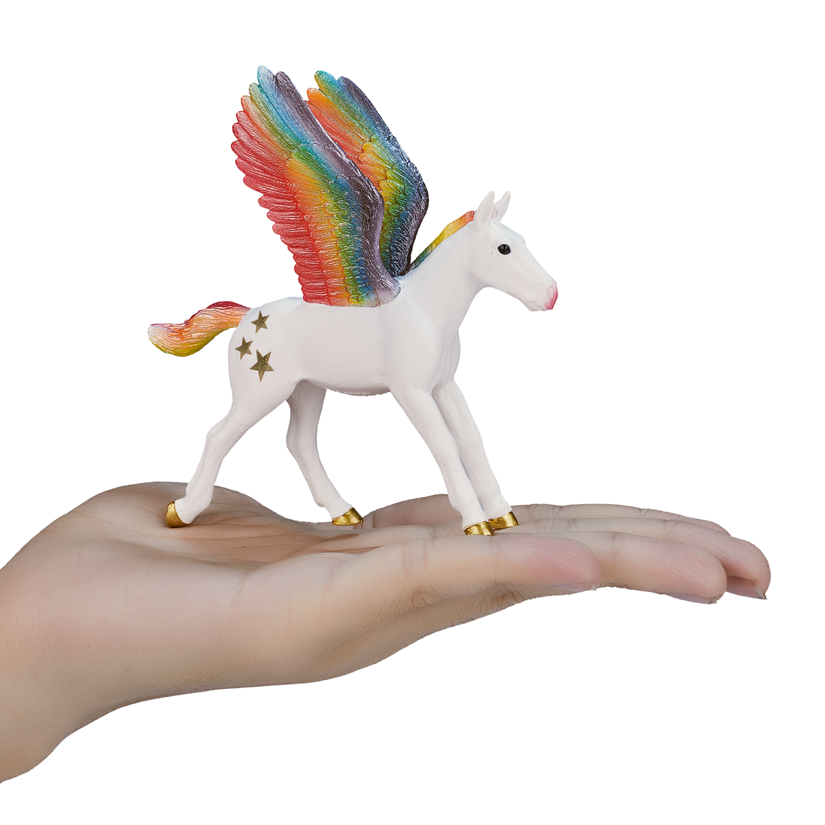 Rainbow Pegasus Baby  Fantasy Horse Figure