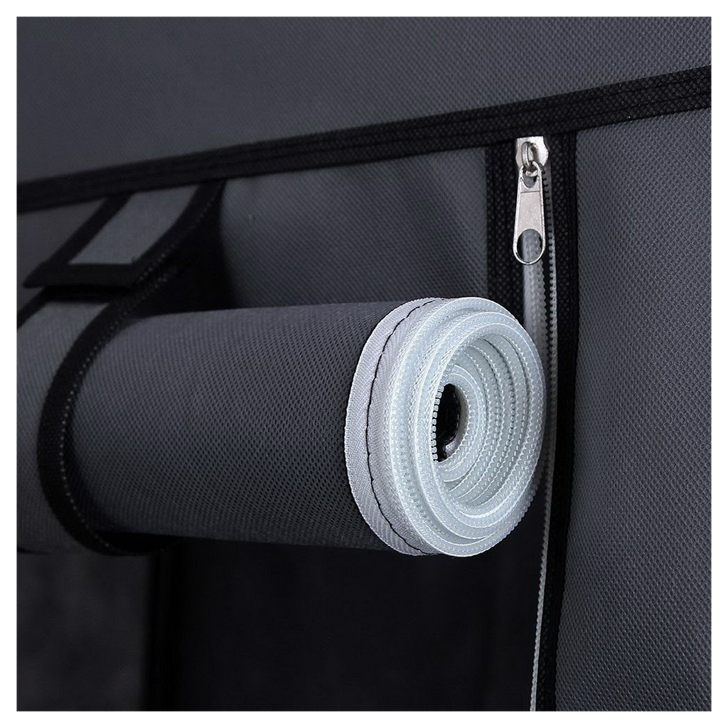 67" Portable Clothes Closet Wardrobe with Non-woven Fabric and Hanging Rod Quick and Easy to Assemble Gray