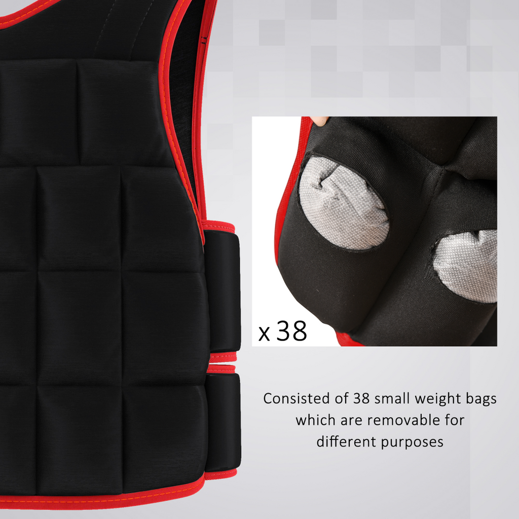 20KGS Adjustable Weight Vest Running Gym Training Weight Loss HOMCOM