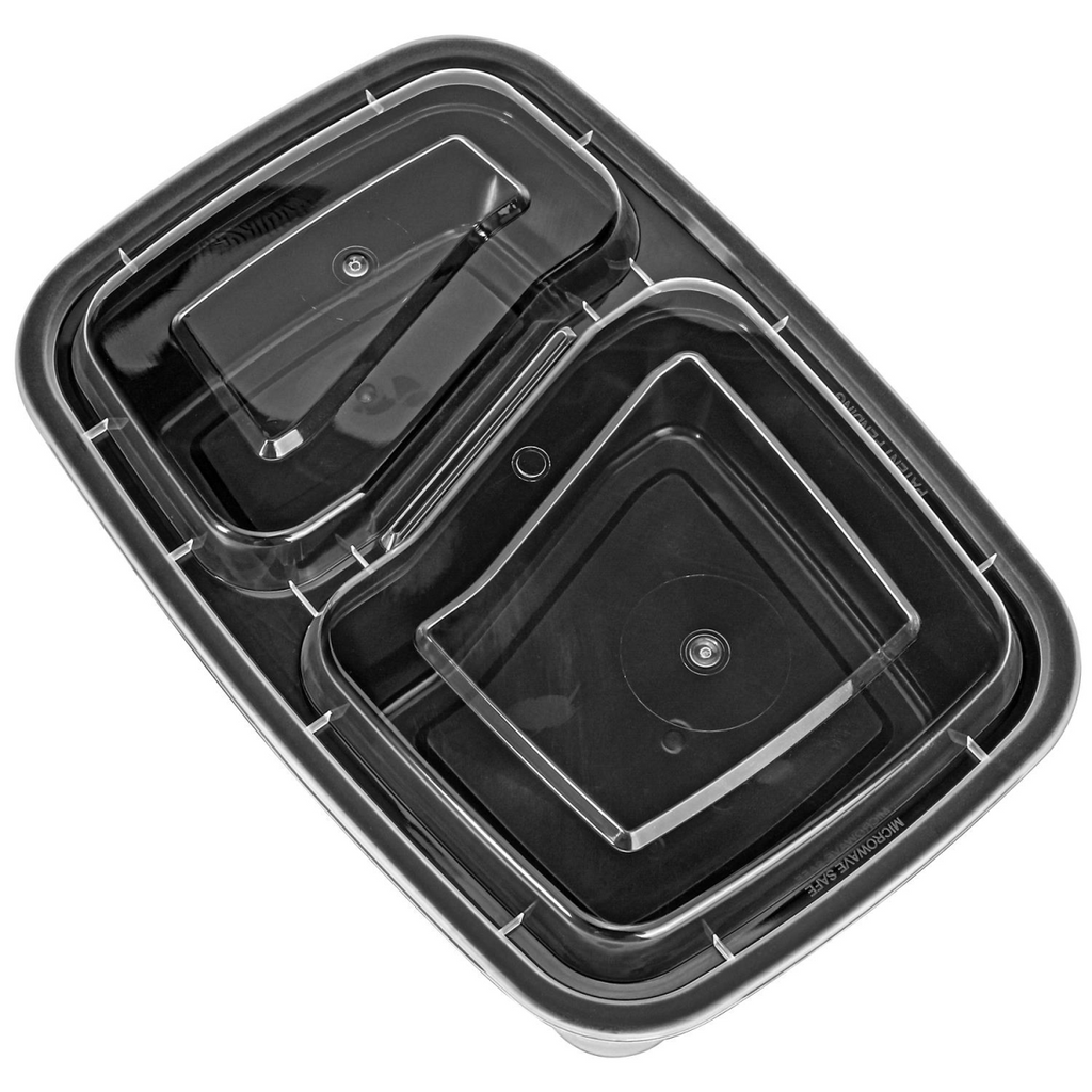 Vinsani 10pk 2 COMPARTMENTS MEAL PREP CONTAINERS
