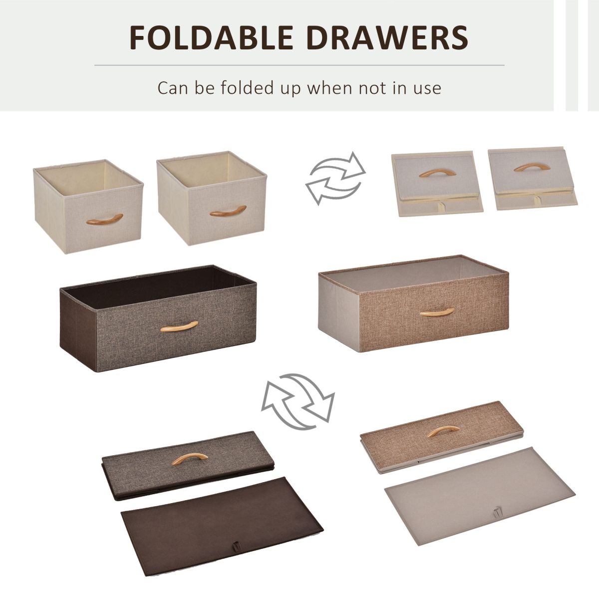 HOMCOM Closet Dresser, Dresser Tower 4 Easy Pull Fabric Drawer Steel Frame