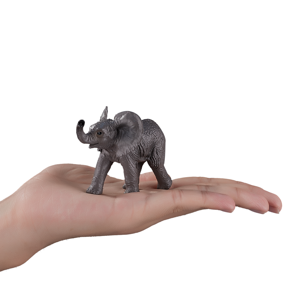 African Elephant Calf Toy  Realistic Wildlife Figurine