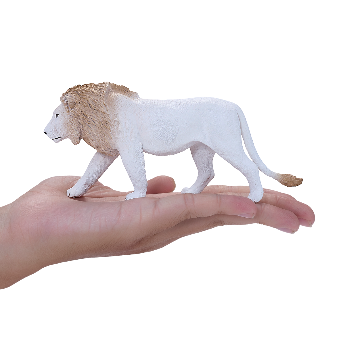 White Lion Toy  Realistic Big Cat Figurine