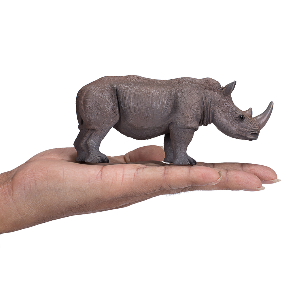 White Rhinoceros Toy  Realistic Wildlife Model
