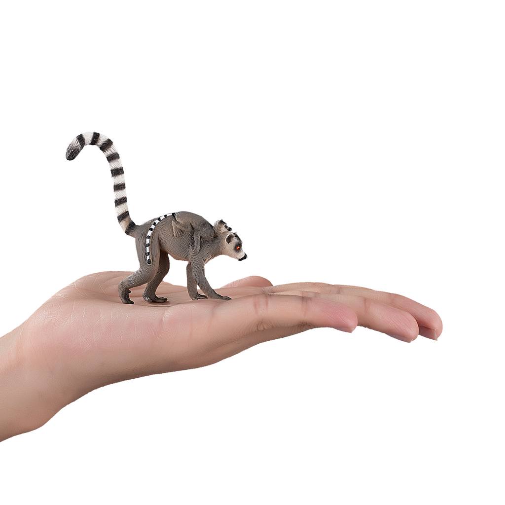 Lemur with Baby Toy  Realistic Rainforest Wildlife Figure