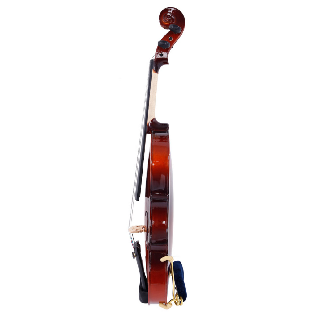 【】GV100 4/4 Acoustic Violin Case Bow Rosin Strings Shoulder Rest  Natural