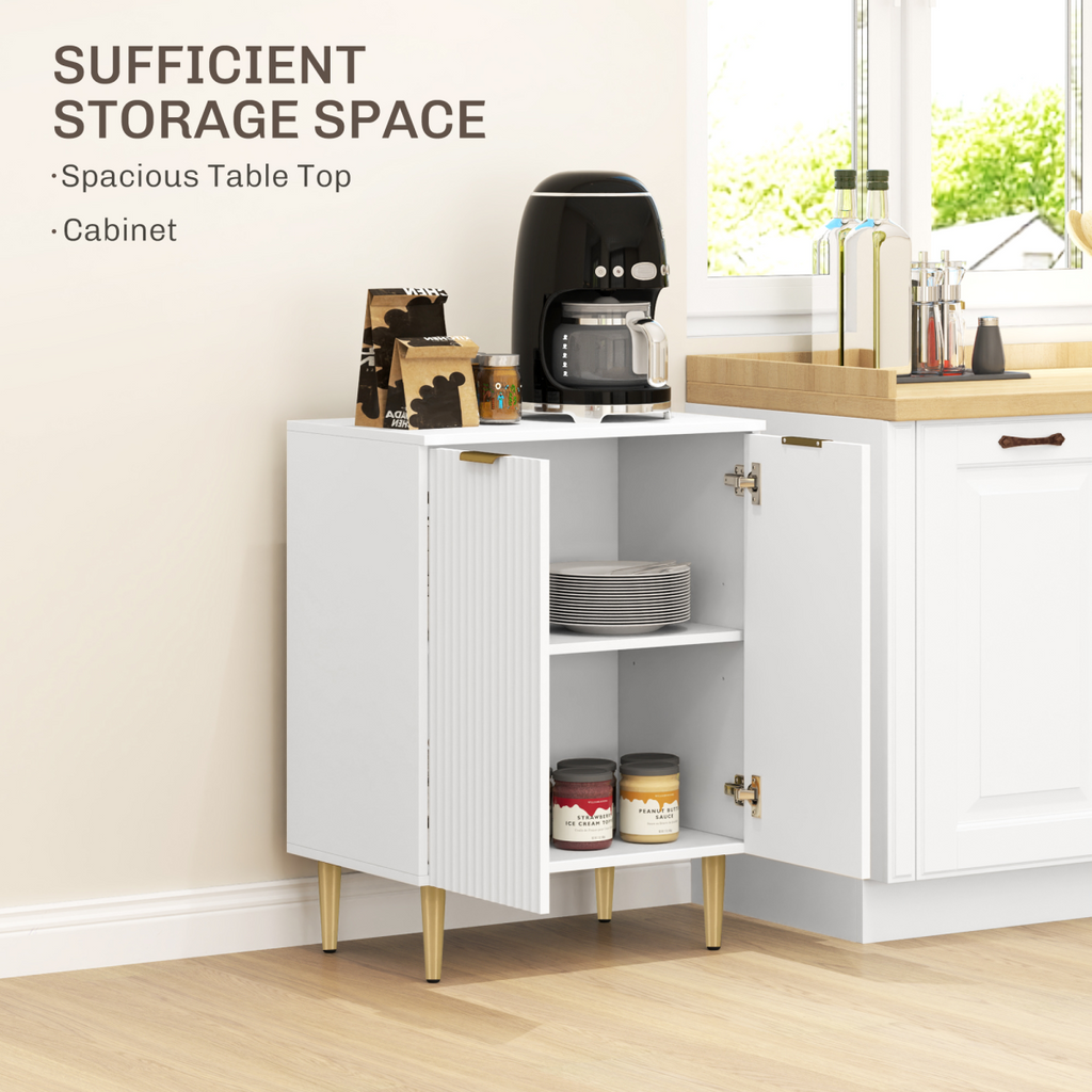 HOMCOM Sideboard Buffet Cabinet with Adjustable Shelf, White