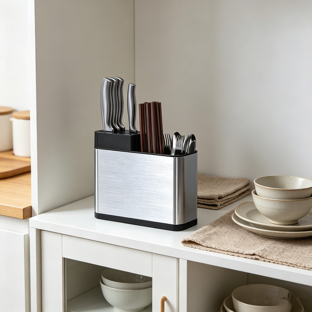 Kitchen Cutlery Holder Knife Block Storage Rack Organizer Utensils Chopstick Box