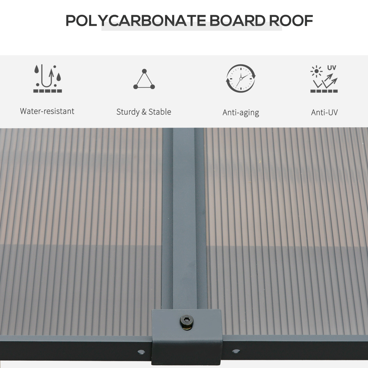 Outdoor Hardtop Pergola Party Tent Garden Waterproof , 4 x 3m, Grey