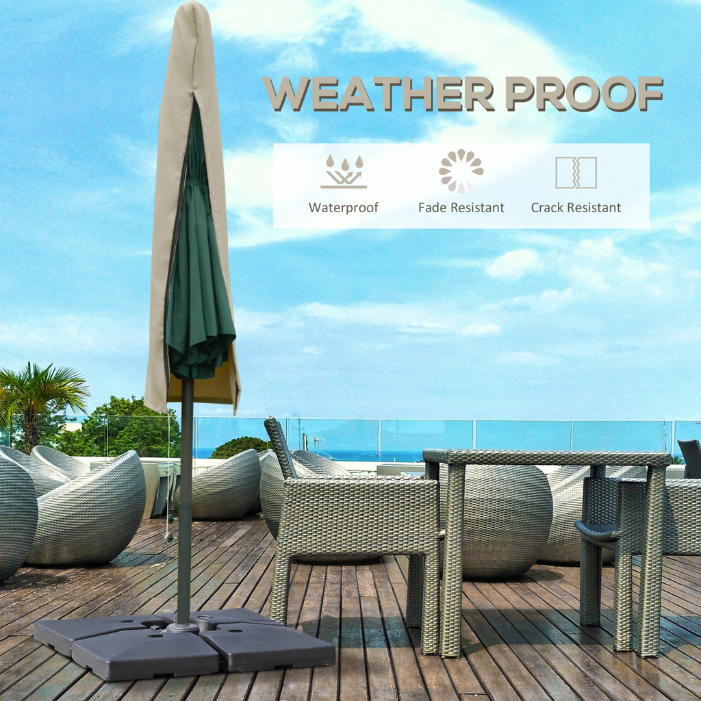 Cantilever Umbrella Cover Outdoor Parasol Protector Weatherproof with Zipper