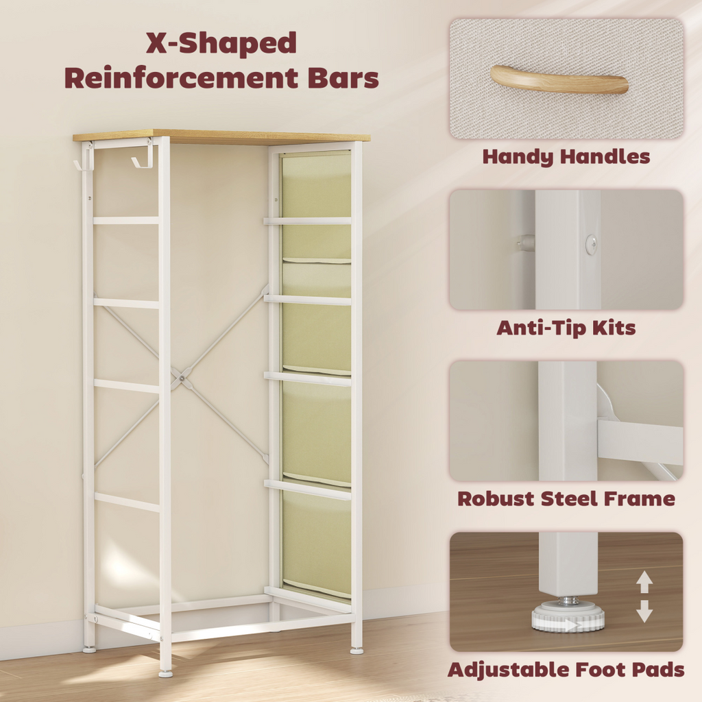 Wood Storage Chest of Drawers