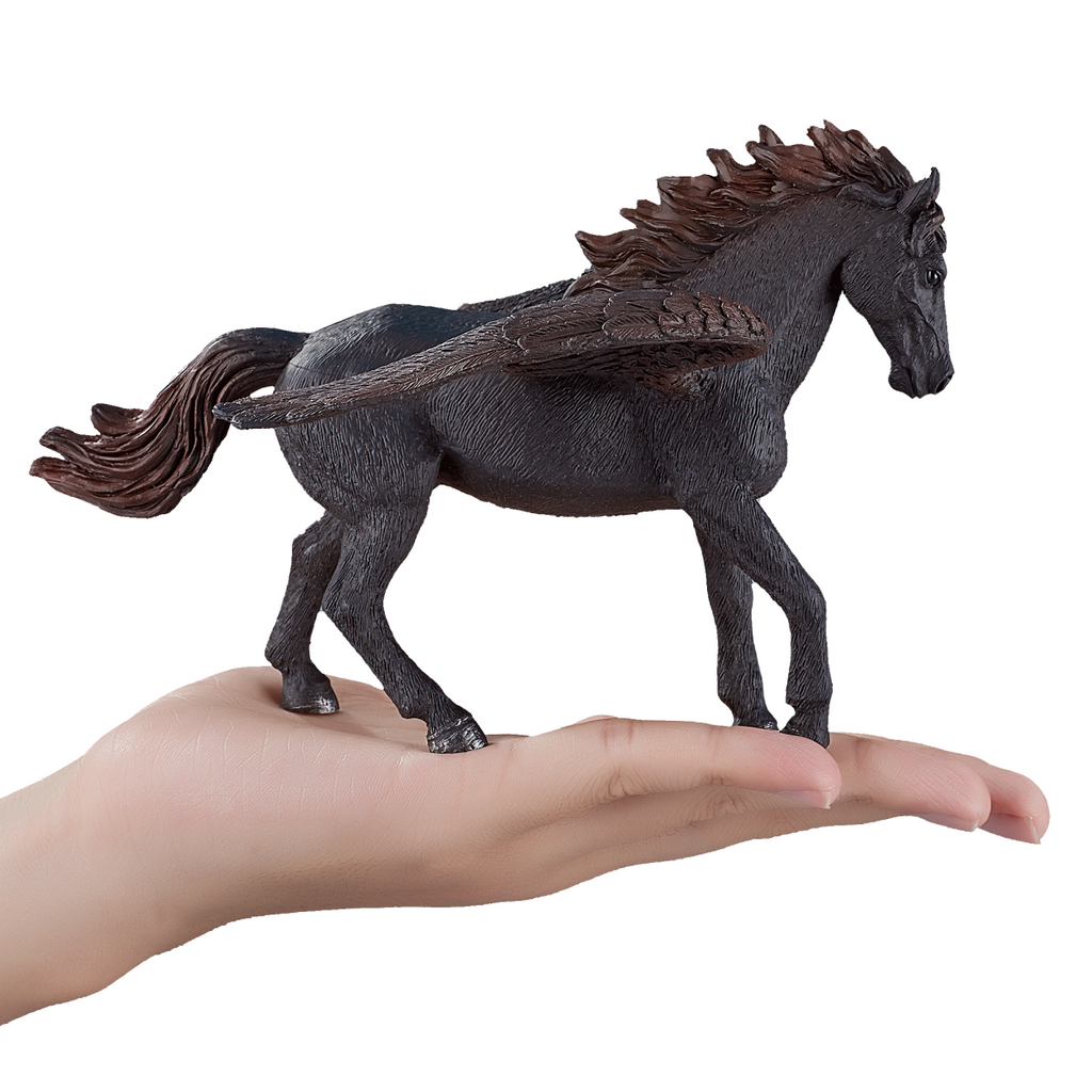 Dark Pegasus Toy  Fantasy Winged Horse Figurine