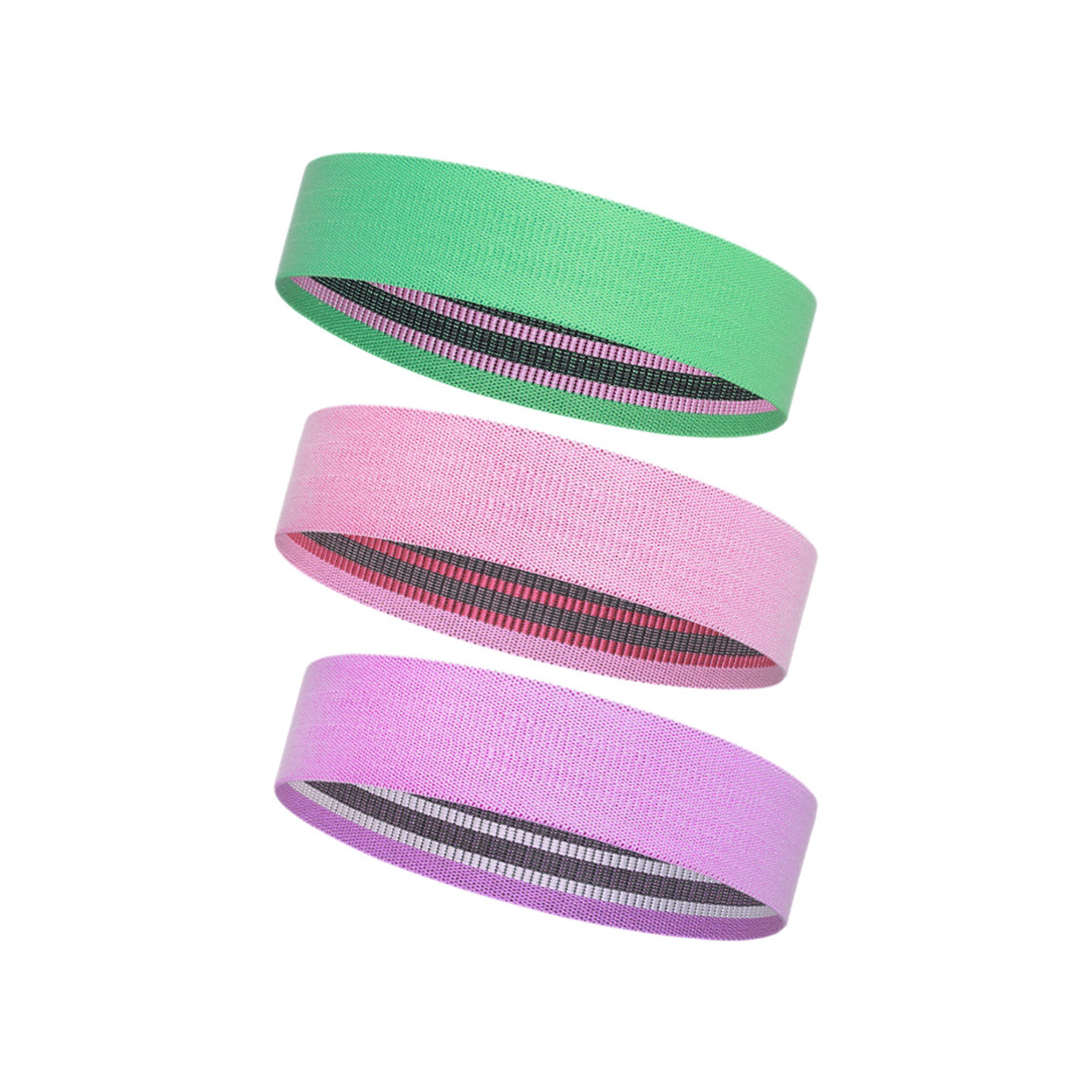 Set of 3 Resistance Exercise Loop Bands Fitness Home Gym Yoga Glutes Trainer