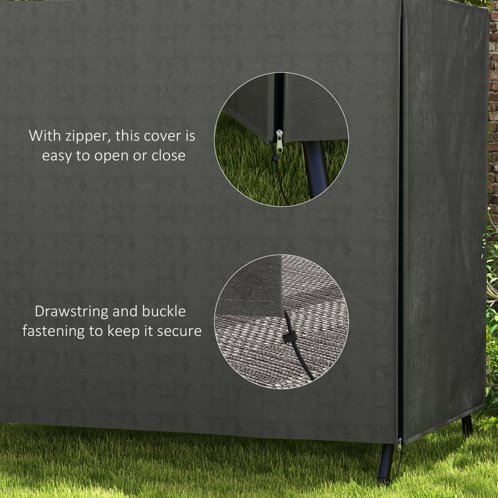 Outsunny Garden Furniture Protector Patio Swing Chair Cover Large Outdoor Grey
