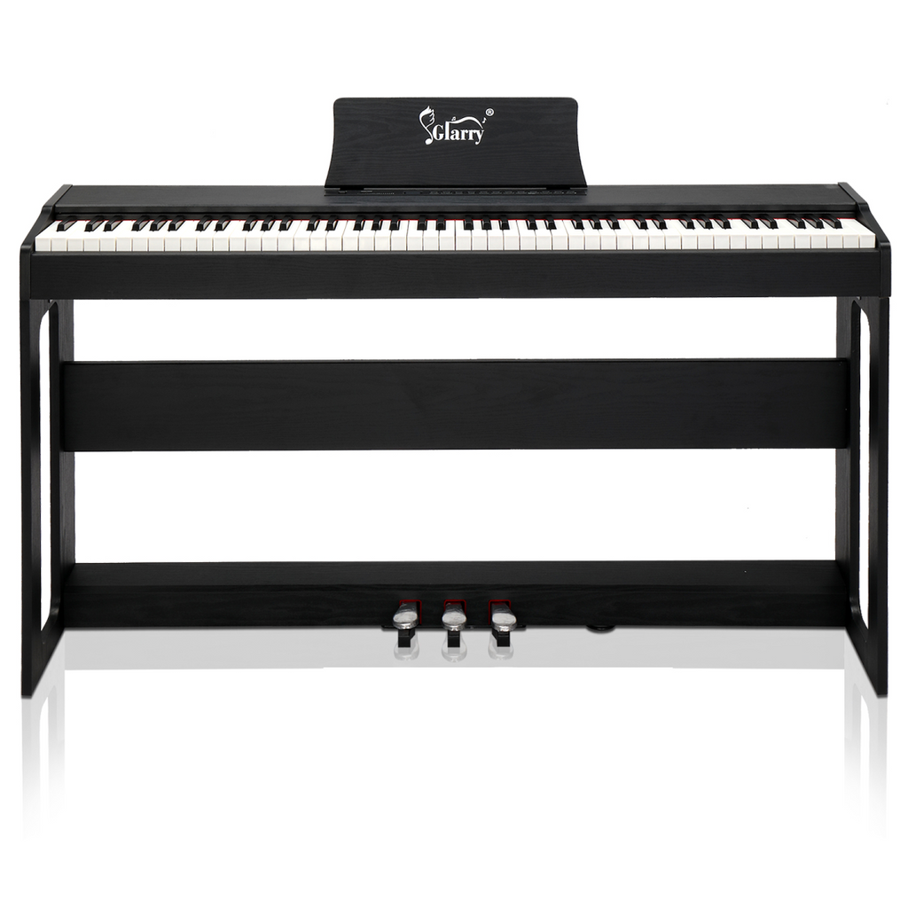 GDP-104 88 Keys Full Weighted Keyboards Digital Piano with Furniture Stand, Power Adapter, Triple Pedals, Headphone, for All Experience Levels Black【Same Model Code: 30505283】