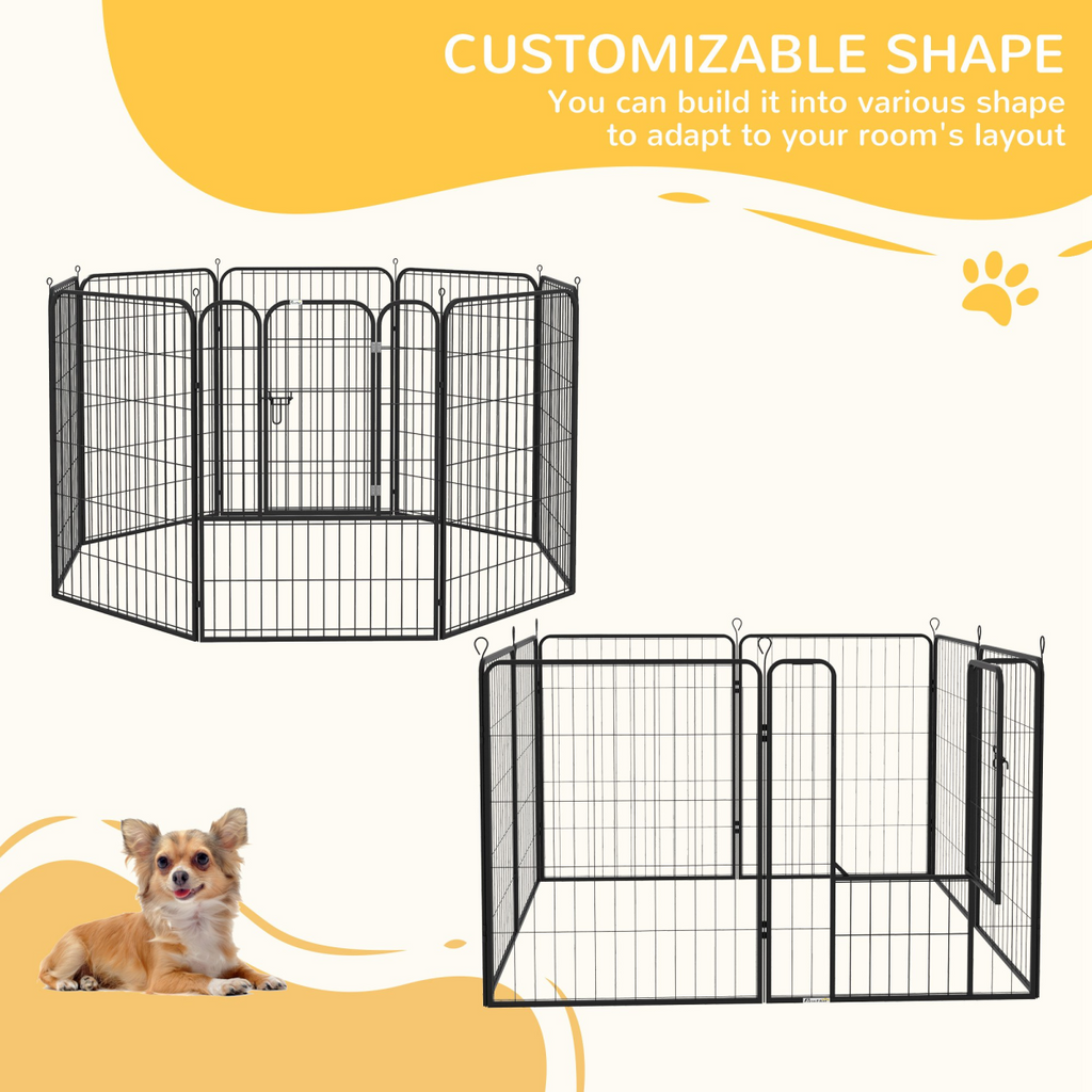 4 Sizes Pet Playpen Dog Rabbit  Puppy Cage Folding Run Fence Metal Hutch