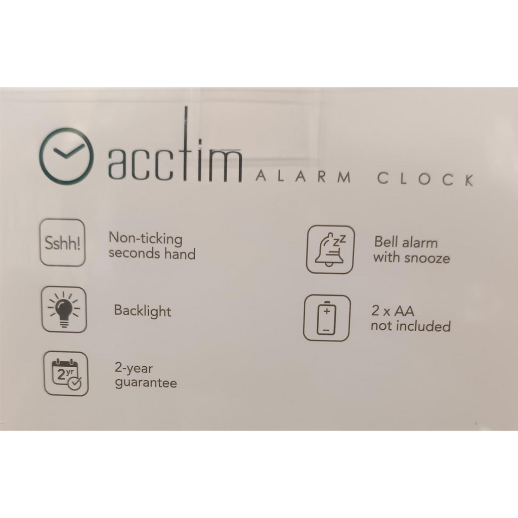 Acctim Parker Alarm Clock in Black - 16463