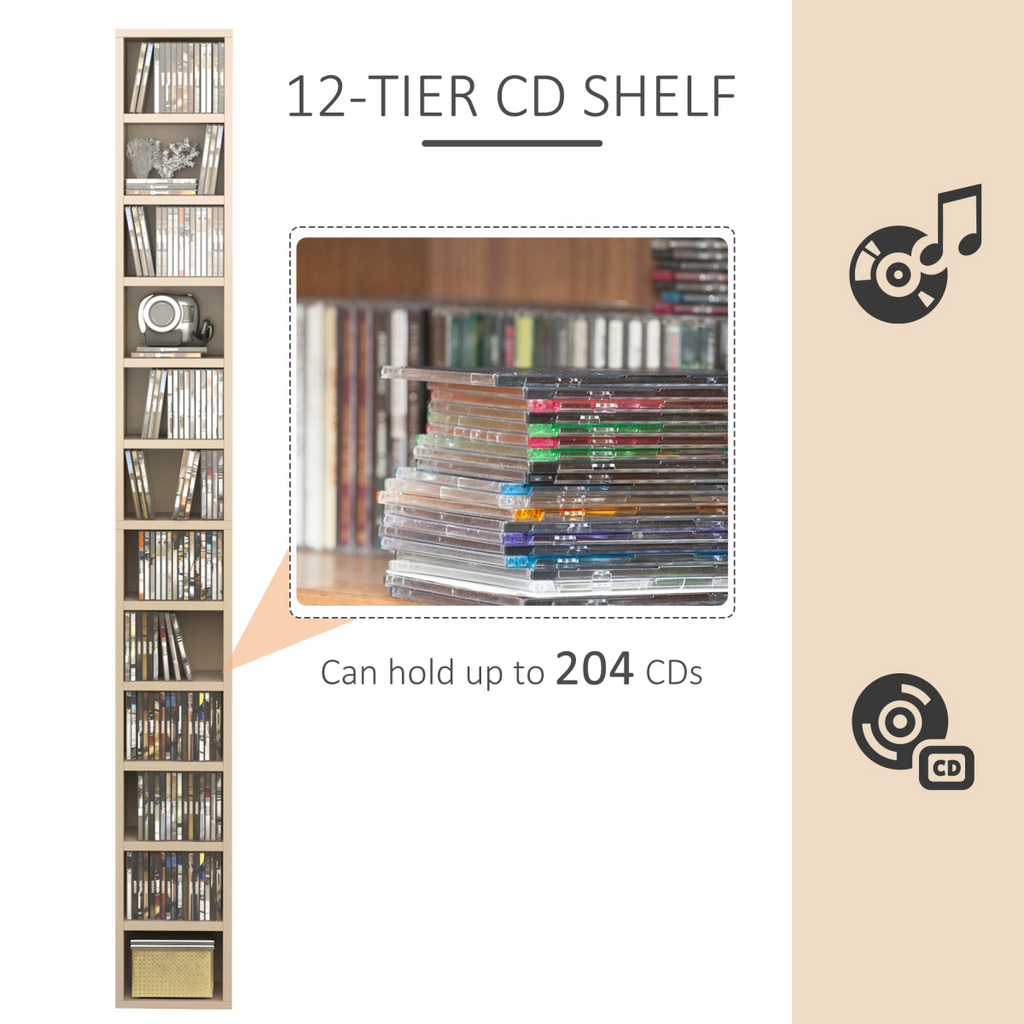 21L 75H cm Multimedia Shelf-Pine Wood Colour