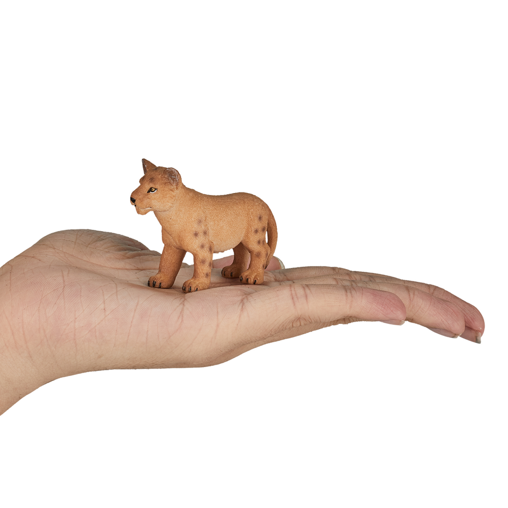 Lion Cub Standing Toy  Realistic Big Cat Figurine