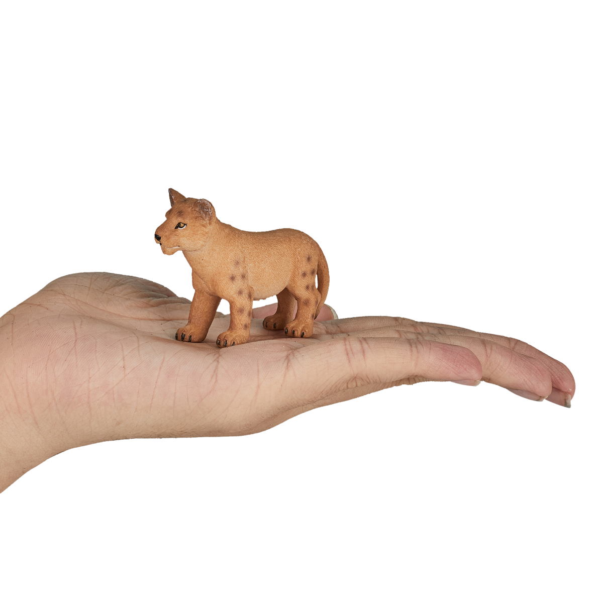 Lion Cub Standing Toy  Realistic Big Cat Figurine