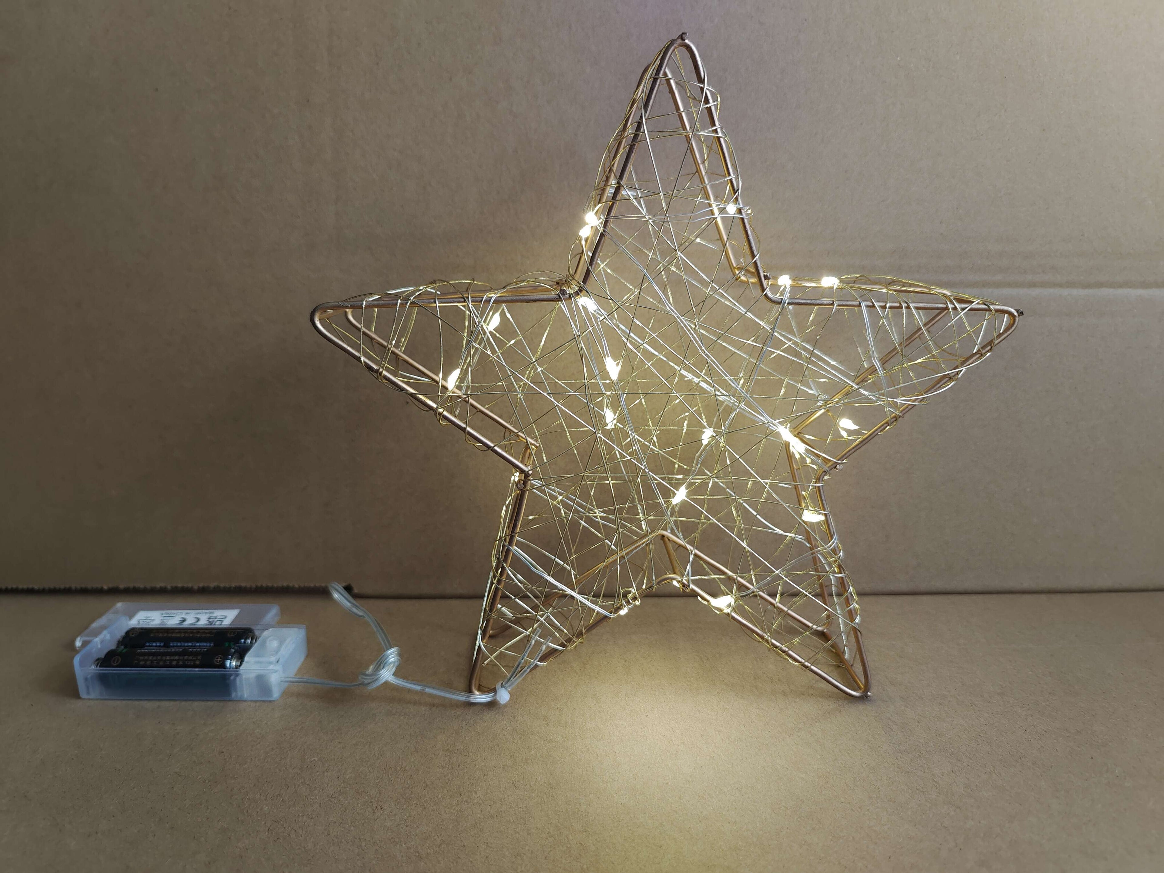 24cm Star with Warm White LED Lights