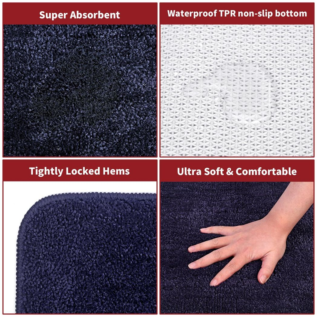 Vinsani BATH MAT 60X90cm NAVY
