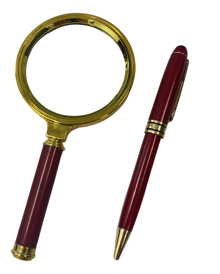 Magnifier With a Matching Ballpoint Pen