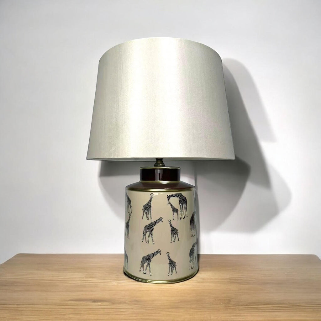 AcaciaHome Oriental Design Large Floral Ceramic Table Lamp with Drum Shade