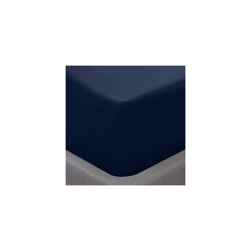 Microfibre Fitted Sheet 32cm Navy SB
