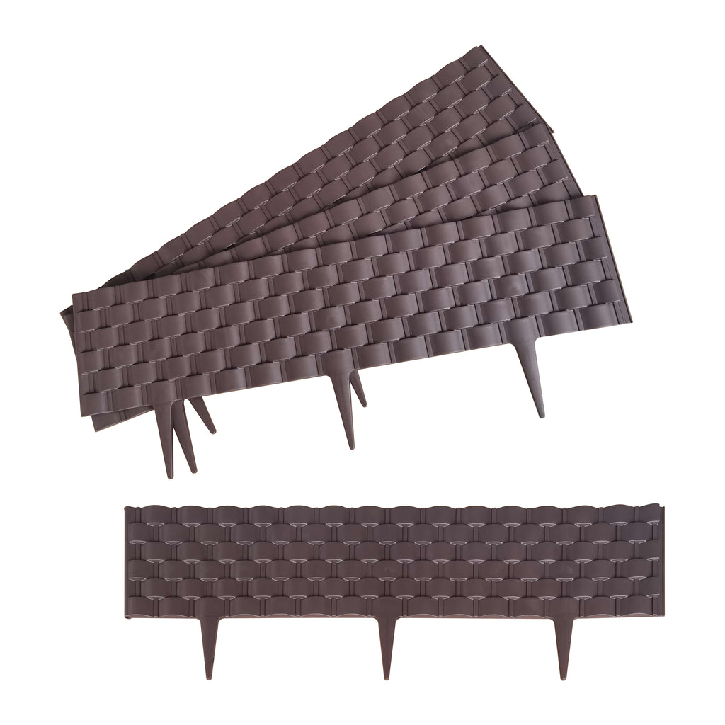 Flexible Faux Rattan Garden Fence  Pack of 4