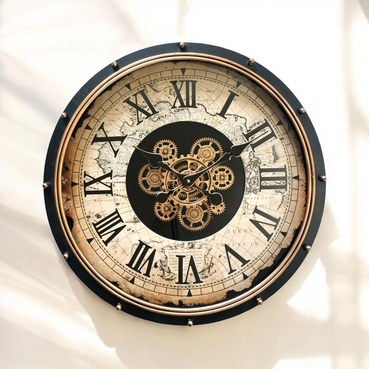 AcaciaHome 60cm Gear Wall Clock