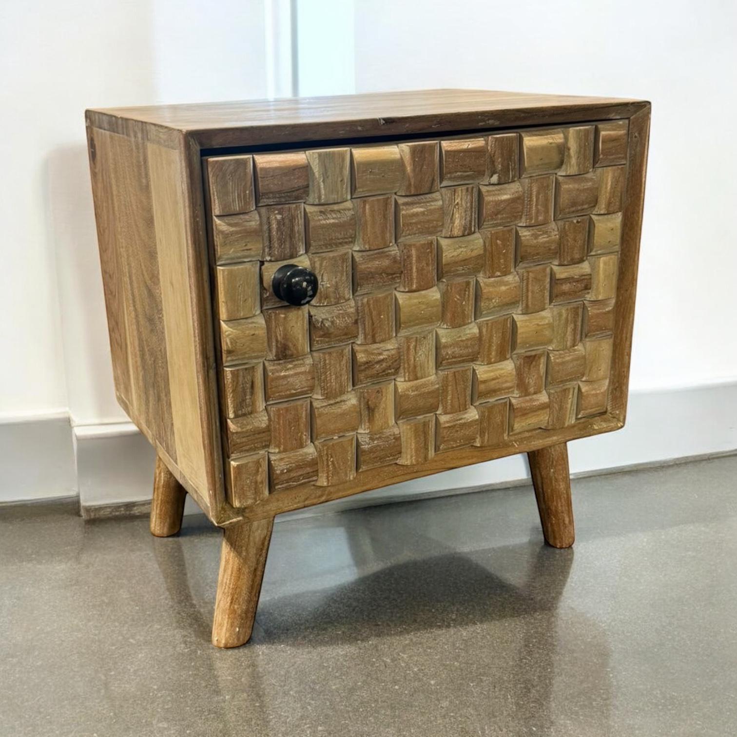 47cm Wooden Bedside Cabinet