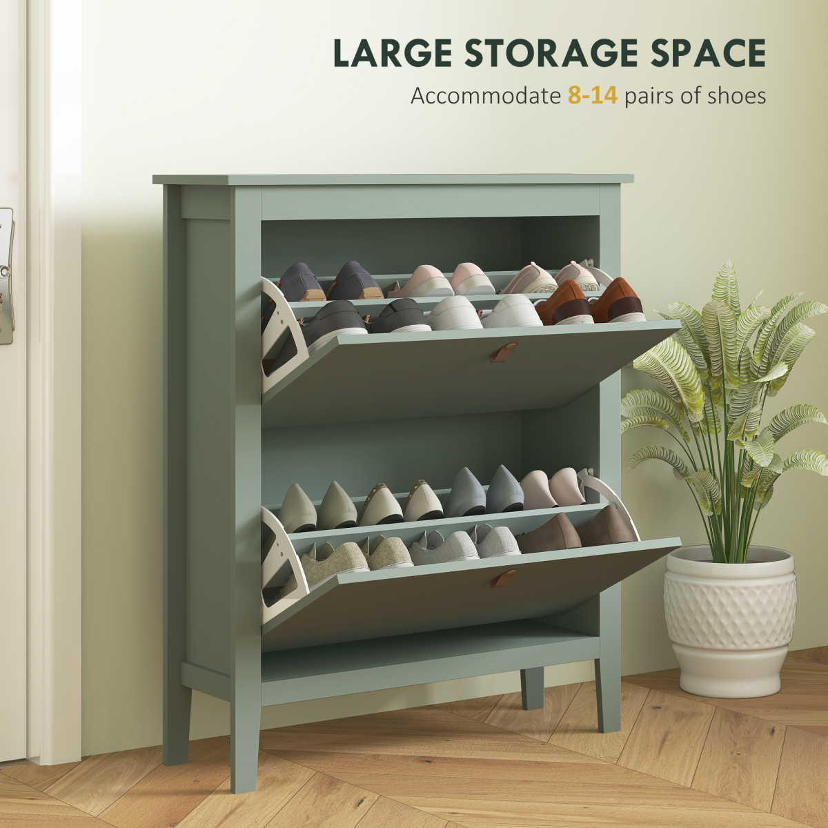 Three drawer shoe cabinet