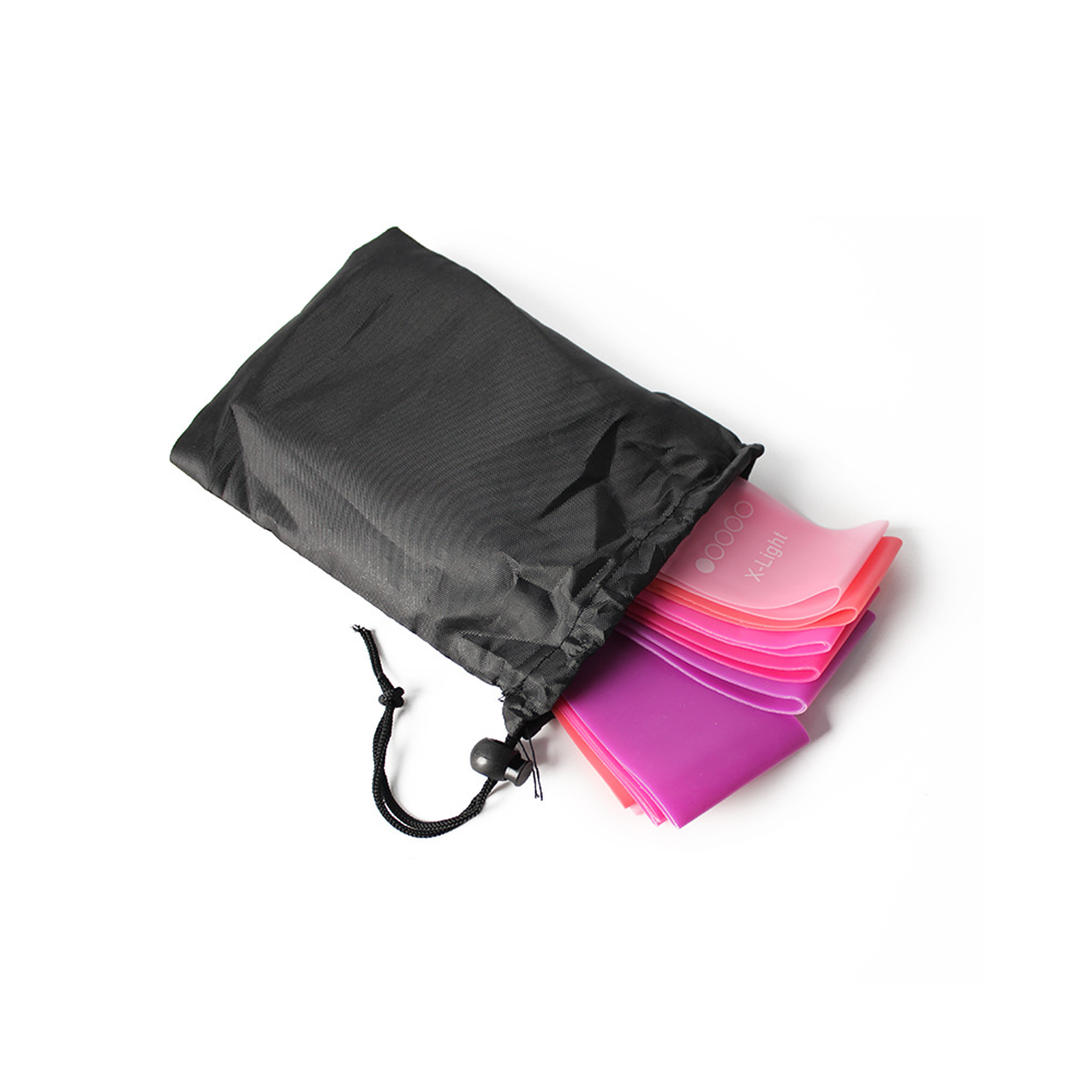 Set of 5 Resistance Exercise Loop Bands Fitness Yoga Resistance Band TPE Pink