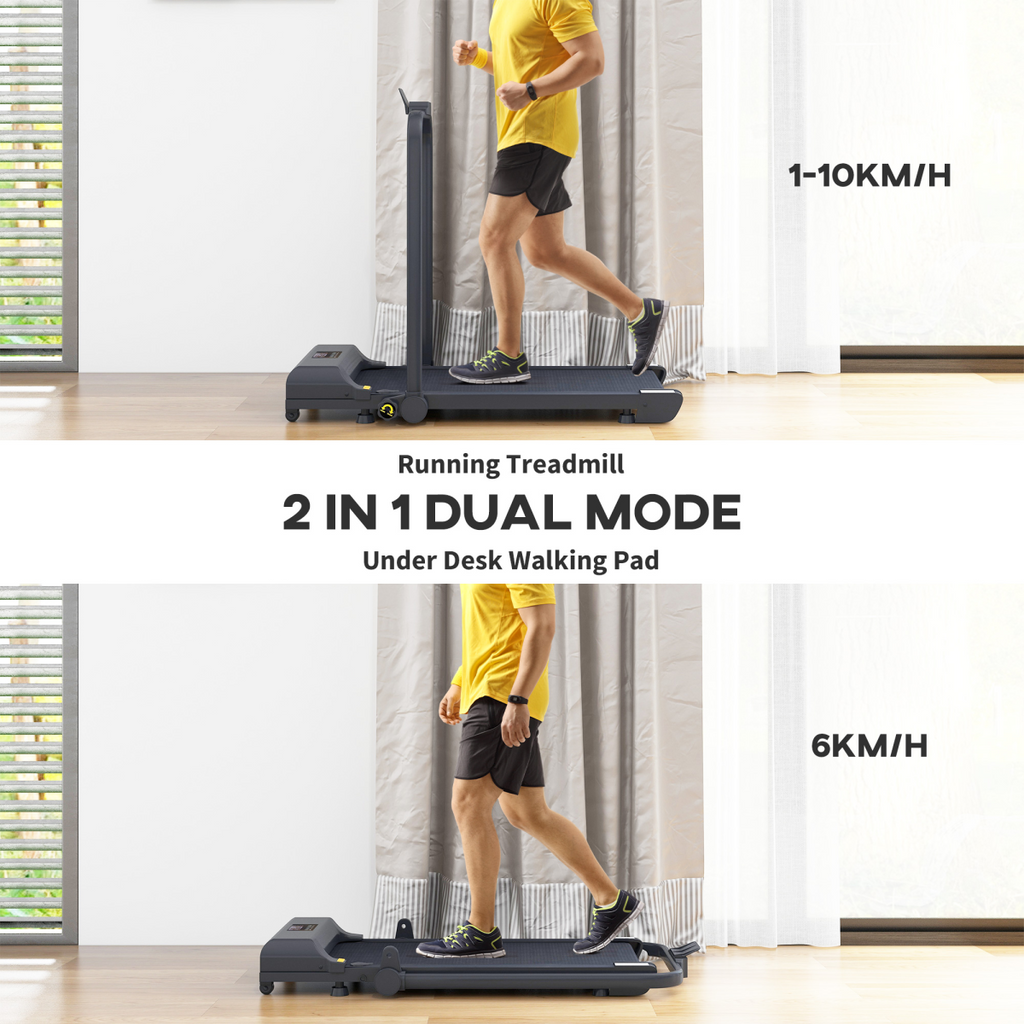 HOMCOM 2.5HP Folding Treadmill Walking Pad with Remote Control, 1-10KM/H