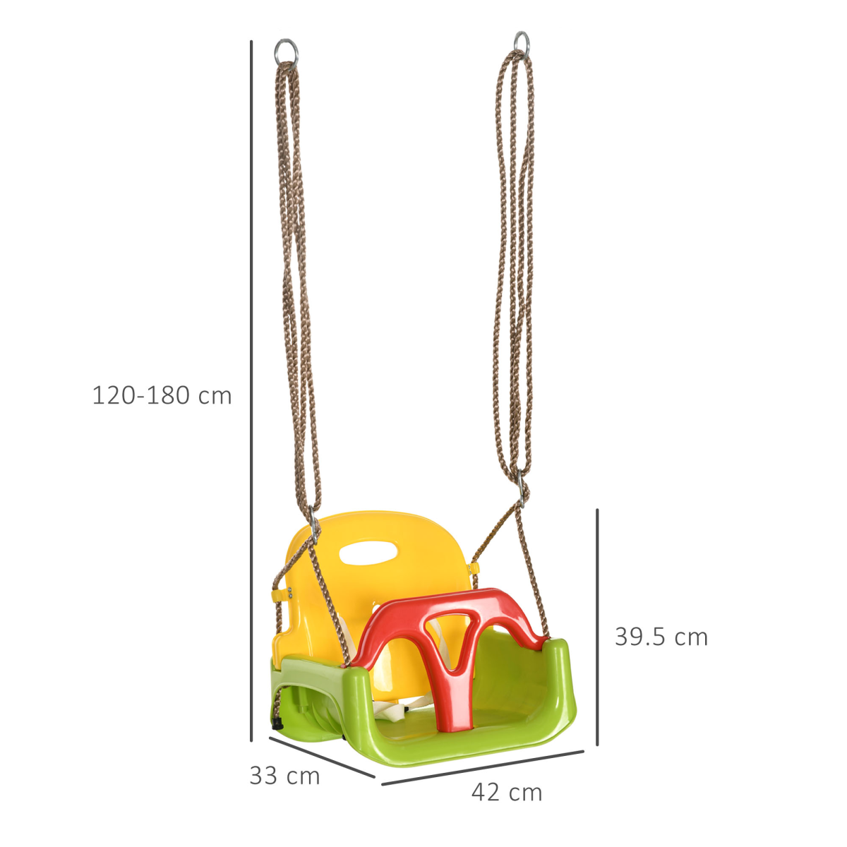 3-in-1 Adjustable Swing for Infants & Toddlers - Safe Indoor & Outdoor Play