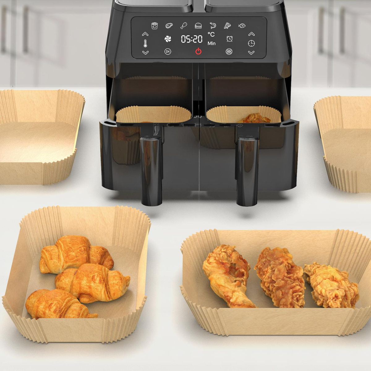 Vinsani 100pcs Air fryer paper liners