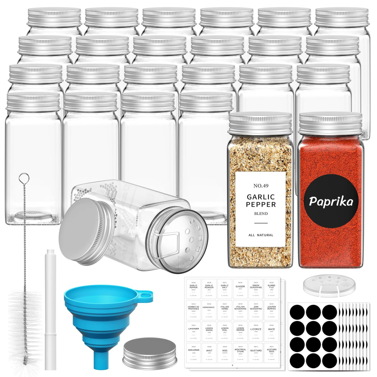 Vinsani Spice Jars With Lids