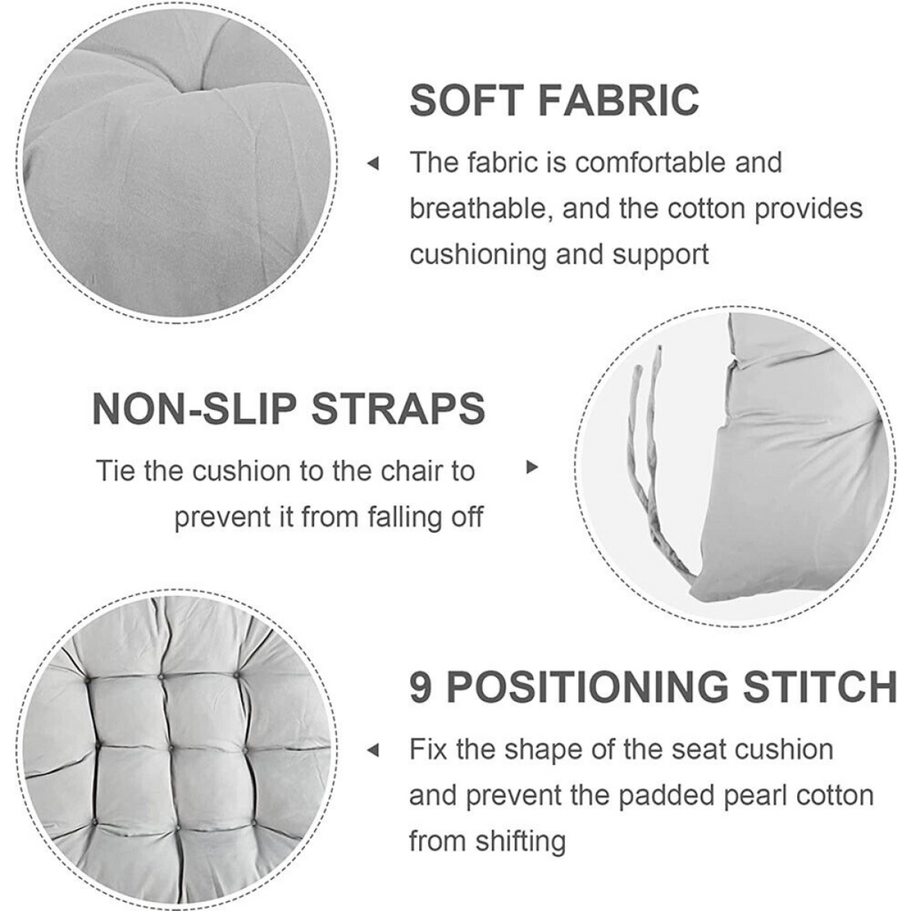 4 Pack Seat Pad Dining Room Garden Kitchen Chair Seat Cushions Tie On Plain UK